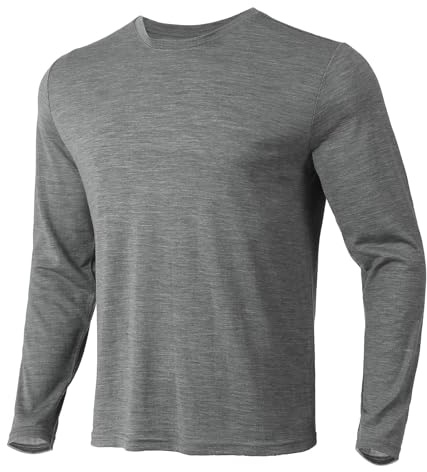 Merino Protect 100% Merinoull Undertröja Herr Mjuk Långärmad Skjorta Luktabsorberande Varmt Underställ Lämpligt För Jakt Och Vandring