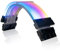 AsiaHorse 24Pin ATX Adressierbare RGB Kabel, ARGB 24PIN Mainboard Sleeved Cable, 5V 3PIN PSU Kabelverlängerung für Motherboard, 18AWG Power Cable Extension mit Beleuchtung, (Streifen Design)