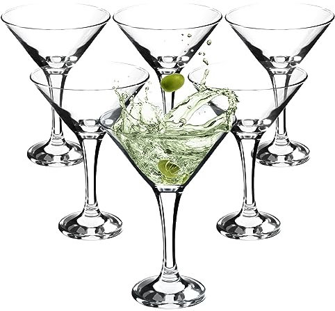 KADAX Martinigläser, 175ml Cocktailgläser aus hochqualitativem Glas, Spülmaschinenfeste Longdrinkgläser, Partygläser, Gläser-Set für Party, Geschenk, Bar (6x175ml) …