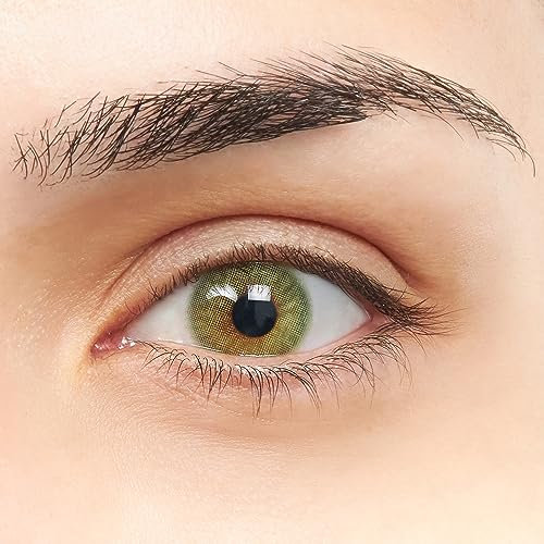 Flamenco VIP lenti a contatto colorate Verdi dal design super realistico 2 lenti a contatto Annuali senza gradazione + kit con astuccio, pinzette e ventosa in silicone