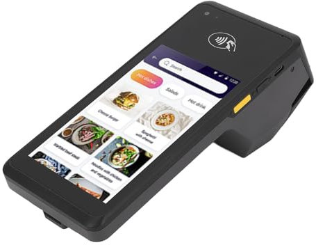 Fockety POS-Bondrucker, 5in Bildschirm 4G WiFi 1D 2D QR NFC Handheld-PDA-Drucker 5.0MP Autofokus Rückseitenkamera Nahtlose Konnektivität 58mm Thermodrucker für kleine Unternehmen