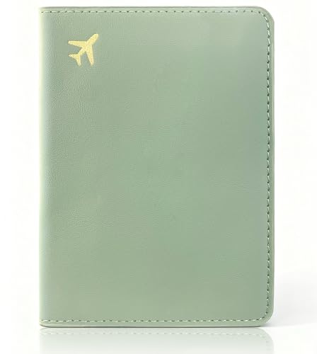 toTravelGear Passport Holder for Travel Essentials,RFID Blocking Passport Cover Case for Travel Accessories,Travel Wallet for Women Men, Sage Green, 5.8 x 4.2 x 0.23 inches, Minimalist