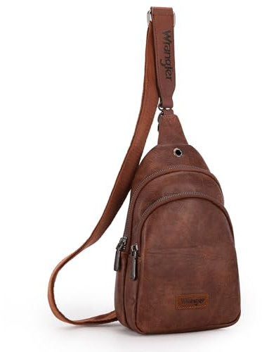 Montana West Wrangler Crossbody Bags for Women Sling Bag Cross Body Fanny Pack Chest Bag Backpack for Travel, WG87-227DBR