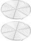 Wandefol 2 Pcs Grille Ronde à gâteaux, Grille de Refroidissement Ronde en Acier Inoxydable pour Pâtisserie Café Restaurant, 32 x 32 x 3 cm