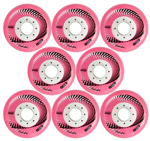 JHKJ Inline Skate Rollen 84A Inline-Skate-Ersatzräder Flache Rollschuhe Rollschuhe Hohe Elastizität und Verschleißfestigkeit Inline Skate Wheels 72 mm / 76 mm / 80 mm,Rosa,72mm