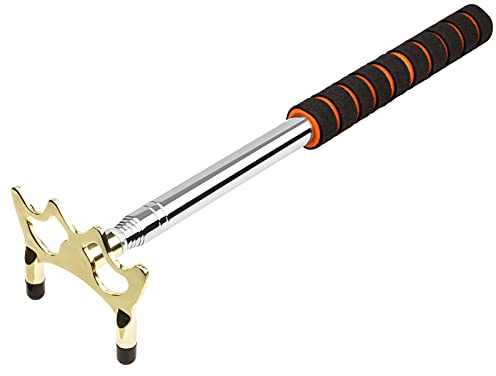 Adhafera Pont de Queue de Billard Extensible avec tête de Pont en Laiton rétractable pour Snooker, Jeu, compétition