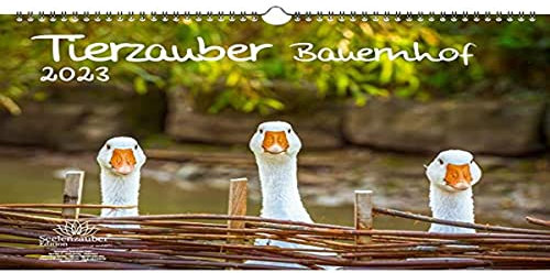 Tierzauber Bauernhof DIN A3 Kalender für 2023 verschiedene Tiere auf dem Bauernhof - Seelenzauber, mehrfarbig, KN2023-3W-0038-D-0