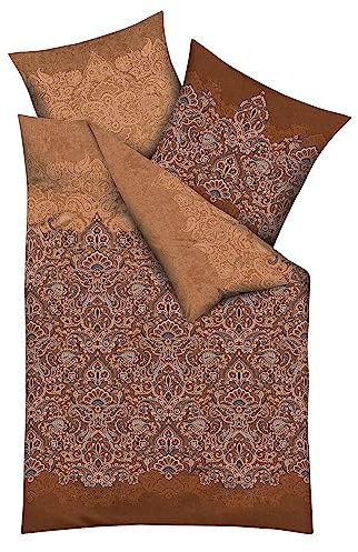 Kaeppel Bettwäsche Indira Feinbiber Kupfer Größe 1x 135x200 cm + 1x 80x80 cm