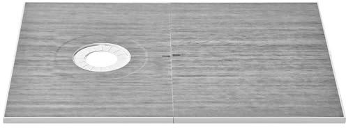 VEVOR Duschrand-Set, 1524 x 965 x 28 mm, großes Duschwannen-Set mit 16,5 cm versetztem Abfluss, leichte EPS-Duschinstallations-Sets mit 2 wasserdichten Tüchern, Duschwannen-Neigungsstangen