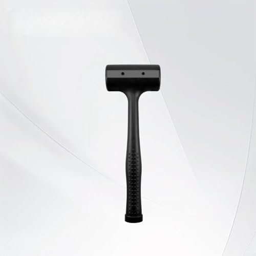 Mazo de goma a prueba de golpes con cómodo agarre de PVC, herramienta de mano versátil para construcción, instalación de suelos, albañilería, tamaños de cabeza negra de 90 mm/110 mm/128 mm