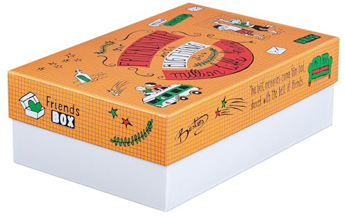 FALKEN StoryBox FRIENDS. 120 mm di altezza, DIN A4+, Made in Germany. Confezione regalo con coperchio. Ideale per ricordi, foto, libri degli amici, immagini, fai da te, scatola multiuso
