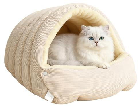Letto Per Gatti Chiuso | Cuccia Lavabile Per Animali Domestici,Cuccette Morbide Da Interno Gattini | Per Gattini E Cuccioli Piccoli Grandi Per Interni Soggiorno Giardino Cortile