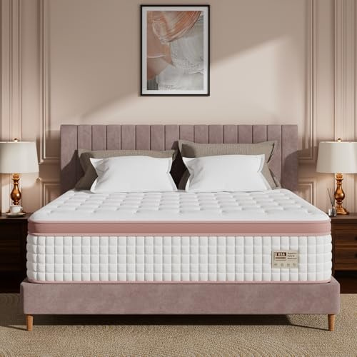 RRESTA Extra Firm King Mattress 14 Inch, 7-Zone Orthopedic Hybrid Mattresses in a Box for Spinal Alignment & Back Pain Relief, Motion Isolation, CertiPUR-US & Fiberglass-Free, 366-Night Trial
