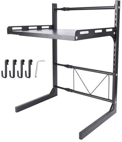 Étagère de four extensible, comptoir, étagère de cuisson en acier au carbone épais avec hauteur et longueur, support spatial