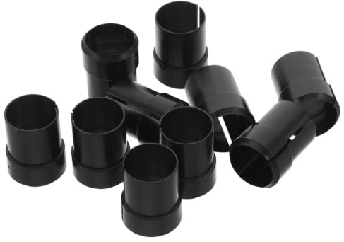 KOCKSHION 10 St Mikrofonskyddsfoder Innerdiameter Svart Plastbussning med Vibrationsdämpande Funktion Stödsleeve för Ljudinstrumentstativ och Högtalarstativ Slitstark och Skyddande