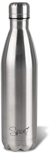 SPICE Bottiglia Borraccia Termica in Acciaio Inox Isolamento sottovuoto con Doppia Parete-Acqua e Drink 750 ml BPA Free per Adulti Bambini Studenti, Large