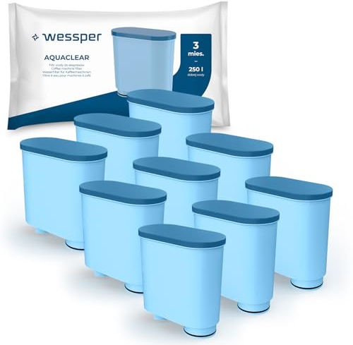 Wessper Vattenfilter Kompatibelt med AquaClean CA6903/10 CA6903/22 CA6903 Kalkfilter, Aqua Clean Filterpatron för Saeco och Philips Helautomat för Kaffe, 9-pack