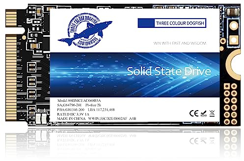 Dogfish M.2 2242 SSD 512 GB NVMe PCIe Gen3 x 4 Internes Solid State Drive, 3D NAND TLC, Gaming SSD, R/W Geschwindigkeit bis zu 2200 MB/s und 1800 MB/s (M.2 2242 PCIe,512GB