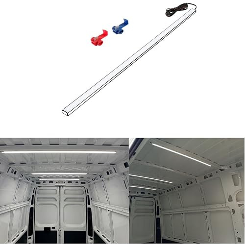 Illuminazione LED per vano di carico, illuminazione interna, baule, 100 cm, luce bianca opaca, per auto, camper, furgone, bus, caravan, boat, cucina, camera
