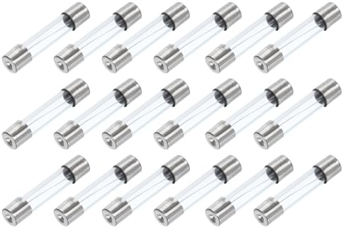 QUARKZMAN 18pz Fusibili a Tubo in Vetro, Assiali Con Filo di Collegamento 6x30mm 20A 250V per Sostituire o Riparare Diversi Elettrodomestici Domestici (F20A)