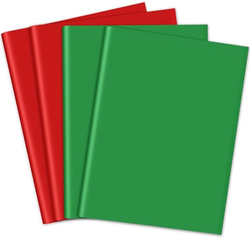 BOUBONI 100 Sheets Christmas Tissue Paper Bulk 20 x 14.5 inches Gift Wrapping Paper Craft Tissue Paper for Flower Artworks Crafts Holiday Party Decoration (Red, Green)
