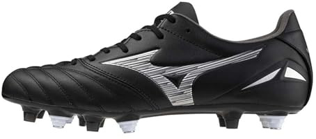 Mizuno herr IV mix mjuk mark fotbollsskor rugby, Svart/silver, 42.5 EU