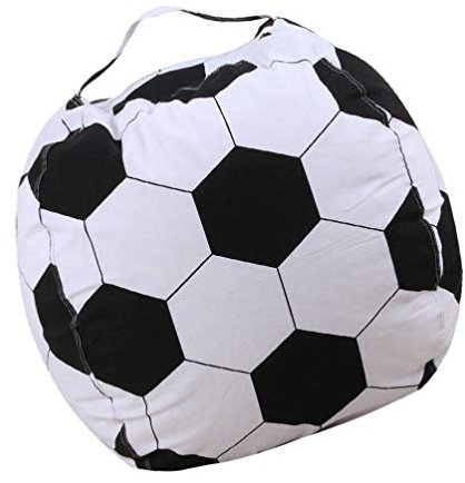 Zerodeko Kinder-Fußball-Sitzsack-Bezüge Fußball-Bedruckter Sitzsack-Stuhl-Sofa-Bezug Plüschtier-Halter Und Organizer Für Spielzeug-Kleidung Steppdecke