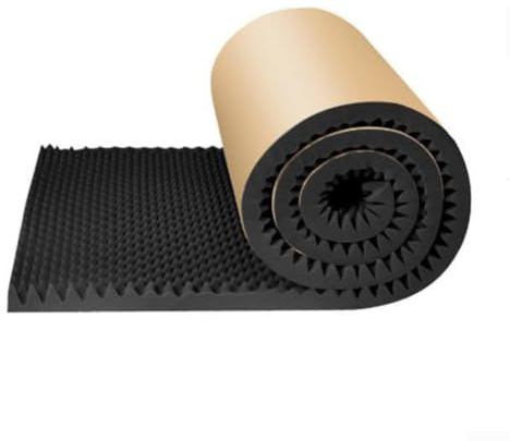 Panel de espuma acústica para aislamiento acústico y aislamiento térmico en estudios de grabación, coches y uso comercial, alfombrilla de goma para 200 x 50 x 2 cm