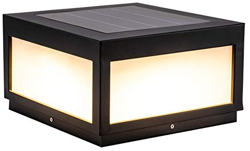 Lampe murale LED étanche avec colonne solaire pour extérieur GarLight Patio et porche, lampadaire, lanterne de table pour éclairage extérieur à énergie solaire GarDecor