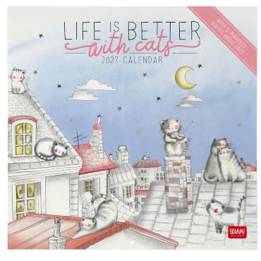 Legami - Calendrier 2027 Mural, Let's Travel The World, 12 Mois, 30 x 29 cm