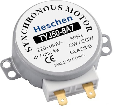 Heschen Synchronous Motor TYJ50-8A7 220-240VAC 4R/Min CW/CCW 50Hz for Microwave Oven Turn Table