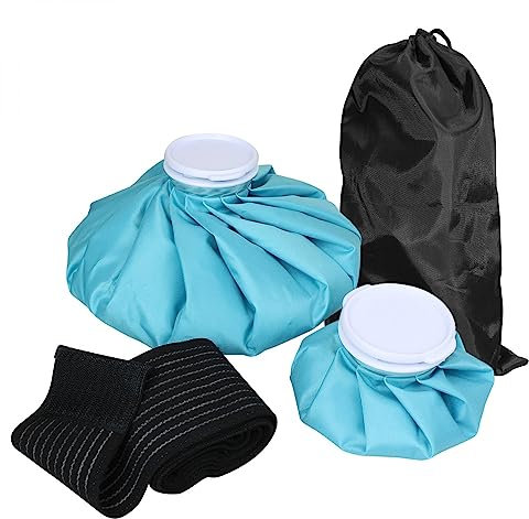 Kit de 2 poches de glace réutilisables chaud-froid avec sangle pour toutes parties du corps