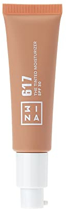 3INA MAKEUP - The Tinted Moisturizer SPF30 617 - Sand BB Cream - Foundation with Hyaluronic Acid and SPF30 - Tinted Moisturiser for All Skin Tones - Vegan - Cruelty Free