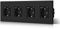 BSEED Schuko Wand Vierfach Steckdose mit 20W USB & Typ C Schnellladegerät Glas 3 in 1 Unterputz Wandsteckdose Ladeleistung und USB C Adapter Aufladestation, Einfache Installation Schwarz