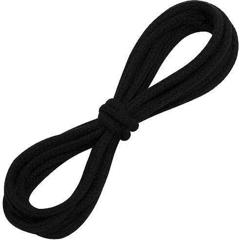 AERZETIX - C67822 - Cordón de decoración 2 metros x 5mm - en algodón - color negro