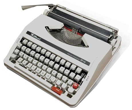 HOUSN Schreibmaschine Vintage Klassische Manuelle Typewriter Kreative Retro Tragbar Schreibmaschine Robustes Vintage-Gehäuse Haltbarkeit mit Schwarz/rotem Band,Weiß