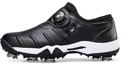 Ybberik Chaussures de Golf Imperméables à Pointes pour Hommes, Chaussures de Golf Légères et Antidérapantes