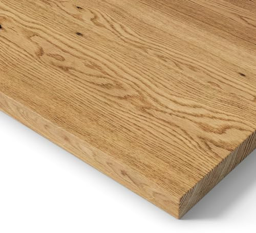 Ergotopia Eiche Echtholz Tischplatte 120 cm, ideal für höhenverstellbare Schreibtische, gefertigt in Deutschland - 2,5 cm Massivholz Platte Bürotischplatte Schreibtischplatte
