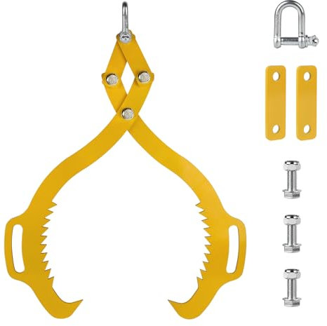 SWAWIS Pinza Forestal para Elevar Troncos de Acero Aleado, Pinzas para Levantar Troncos de Hasta 620mm, Capacidad de Carga: 1000 kg, Pinza para Trabajos Pesados Garra para Madera