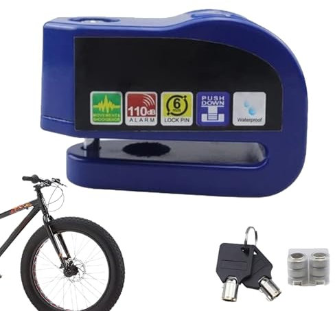Bloc Disque Avec Alarme - Bloc De Frein À Disque Avec Alarme, Bloc De Disque Avec Roue De Sécurité | Bloc De Frein À Disque D'alarme De Vélo À Disque, Blocage De Frein À Disque Antivol Pour Vélo