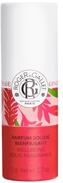Roger&Gallet Parfum Solide Bienfaisant Gingembre Roug 5g – Format Nomade – Notes de Baies Roses et Benjoin