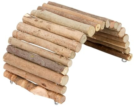 FewNvWa Pont en Bois pour Hamster, Pont Tunnel pour Rongeurs, Reptile Cachette Maison Clôture, Accessoires pour Rongeurs, échelle d'escalade Reptiles pour Tortue, Souris et Petits Animaux