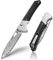 NedFoss ELF III Klappmesser, 8.5cm Damast Taschenmesser aus 67 Lagen VG10 Stahl mit Button-Lock, Einhandmesser mit G10 Griff, Outdoor Messer mit Clip, Jagdmesser für den Alltag, Sammlung & Geschenk