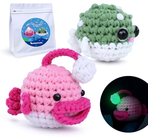 YUMILI Startpaket med virkning för nybörjare Amigurumi komplett set med videohandledning