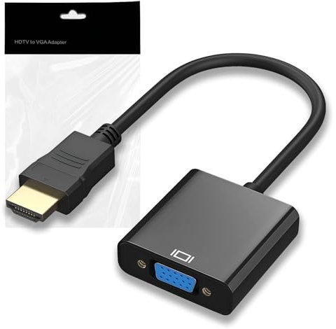 Vancle HDMI zu VGA Adapter, 1080P Unidirektional HDMI-Computer auf VGA-Monitor Adapter (Stecker auf Buchse), für Computer Laptop Projektor HDTV Chromebook Roku Xbox und Mehr (Schwarz)