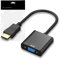 Adaptador HDMI a VGA 1080P 60Hz, Convertidor HDMI Hembra a VGA Macho para Ordenador, Sobremesa, Portátil, PC, Monitor, Proyector, HDTV y Otros Dispositivos HDMI (Negro)