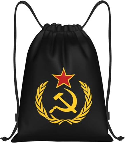 Urss Marteau Et Faucille Unisexe Sacs De Sport Pliable Sacs De Gym Léger Gym Sack Pour Gymnastique Natation Piscine