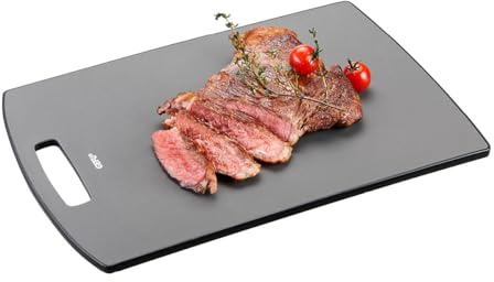 GEFU Schneidebrett LEVORO | Antimikrobiell beschichtet & klingenschonend, rutschfest, spülmaschinengeeignet, hygienisch | groß 38 x 26 cm