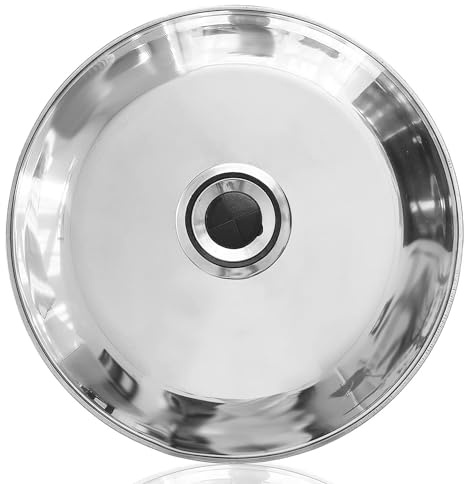 LS - Tapa para Sartenes Volteatortillas - Volteadora de Tortillas en Acero Inox - Tapa para Sartén y para Voltear Tortillas - 28 cm