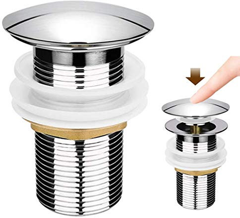 Bonde à Ressort pour lavabo - bonde Pop-up clic-clac à Poussoir